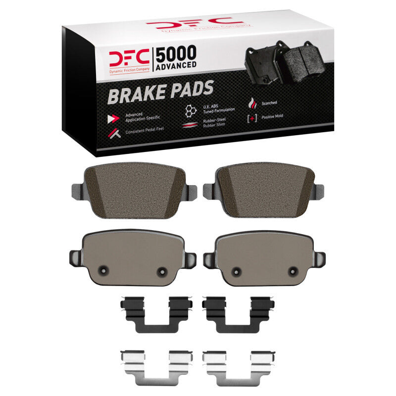 DFC 08-12 Land Rover LR2 Rear 5000 Advanced Low Metallic Brake Pads and Hardware Kit