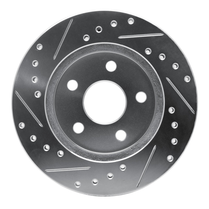 R1 Concepts R1 91-92 Dodge Monaco Front Right Drilled & Slotted Silver Brake Rotor