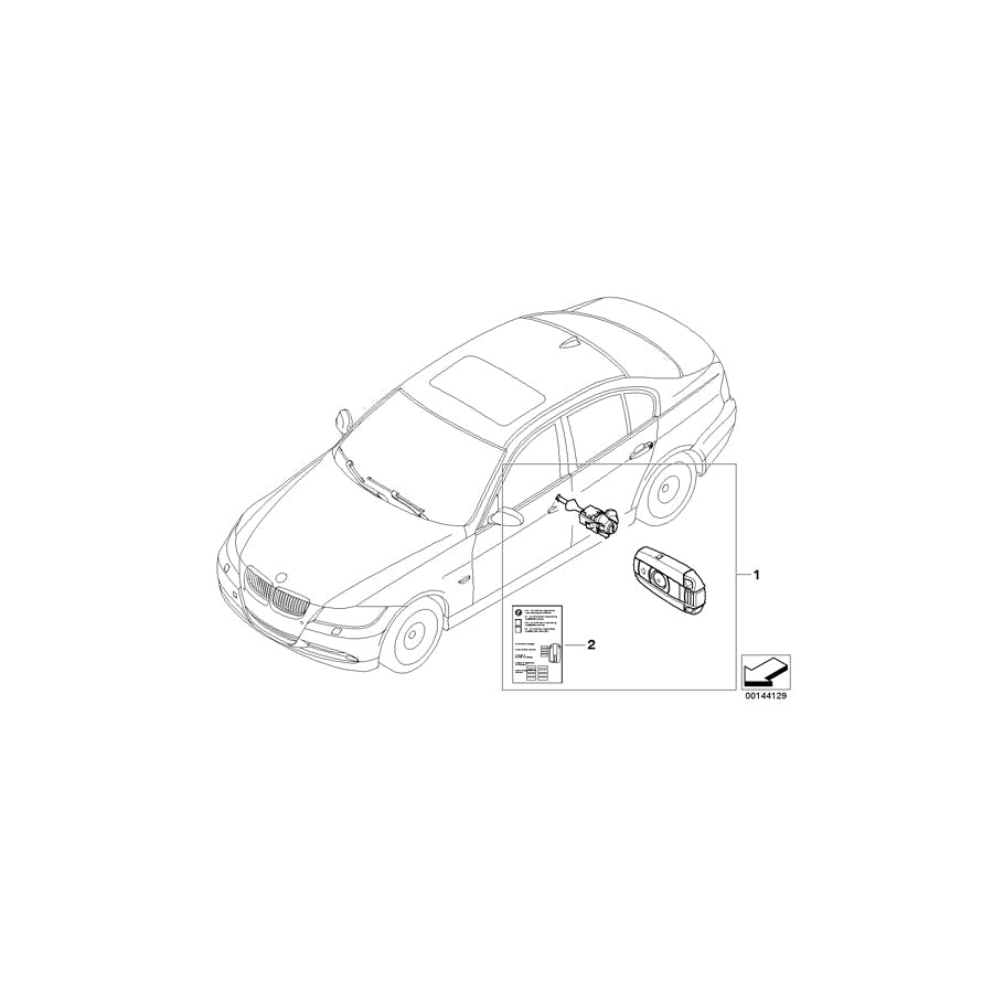 Genuine BMW 51210035830 E91 E90 Set Unif.Lock.Syst.W/Ews Ctrl Unit(Code) 315 MHZ (Inc. 328xi, 335xi & 323i) | ML Performance US