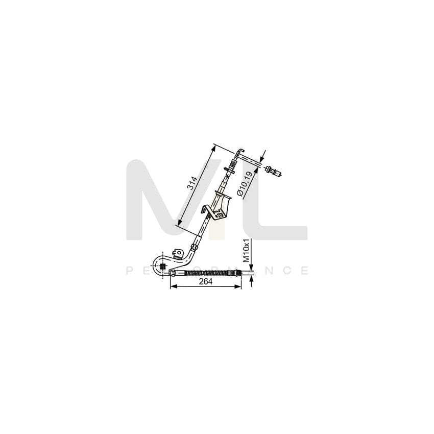 BOSCH 1 987 481 428 Brake Hose 750mm, M10x1 | ML Performance Car Parts