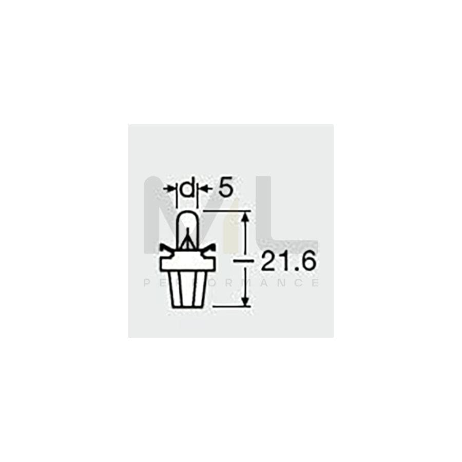 OSRAM ORIGINAL 2752MF Dashboard bulb 12V 1,5W, Socket Bulb, B8,5d