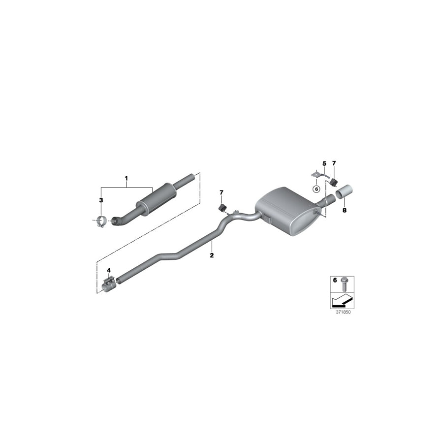 Genuine BMW Mini 18308616383 F56 F55 Rp-Catalytic Conv. With Center Muffler (Inc. Cooper) | ML Performance US Car Parts