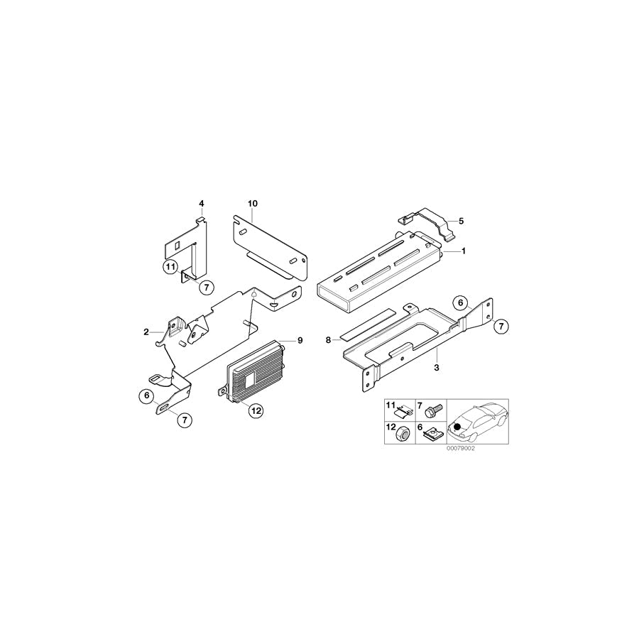 Genuine BMW 84138376241 E46 Bracket Transmitter-Receiver (Inc. 320td, 318td & 323i) | ML Performance US Car Parts