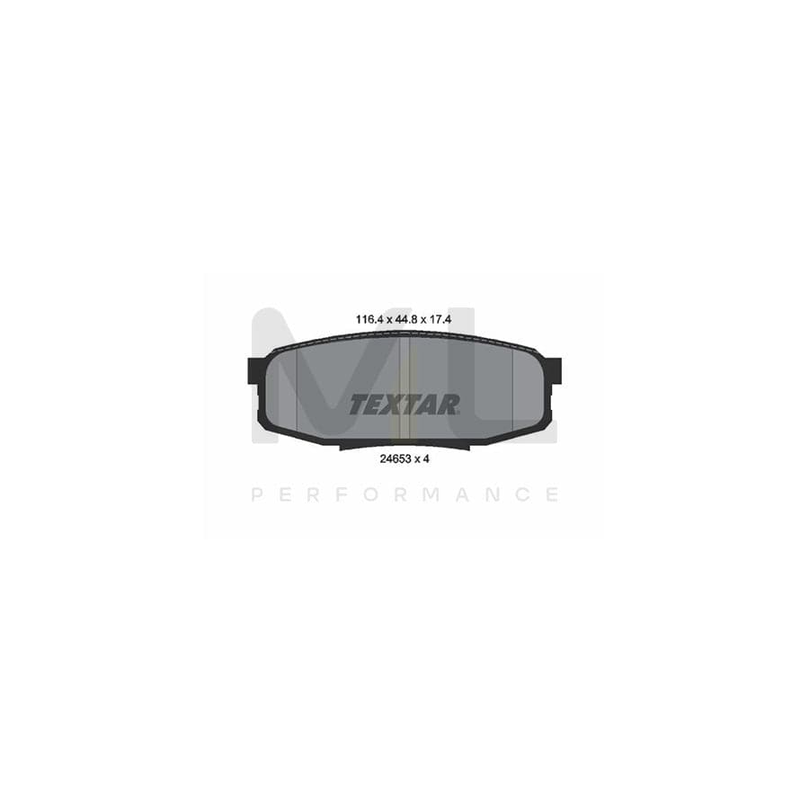 TEXTAR 2465301 Brake pad set not prepared for wear indicator | ML Performance Car Parts