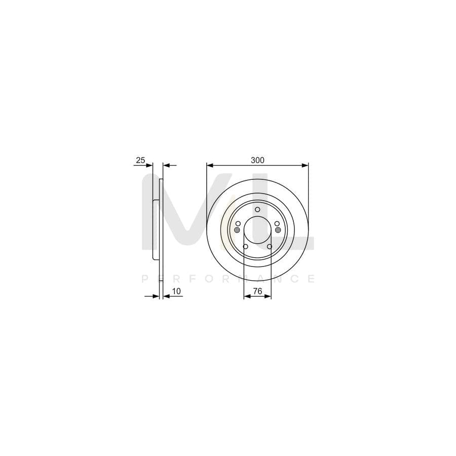 BOSCH 0 986 479 A14 Brake Disc for HYUNDAI i40 Solid, Oiled, High-carbon | ML Performance Car Parts