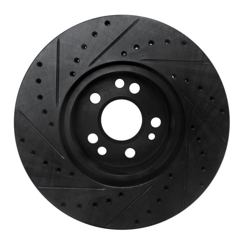 R1 Concepts R1 91-99 Mercedes-Benz S350 Front Right Drilled & Slotted Black Brake Rotor