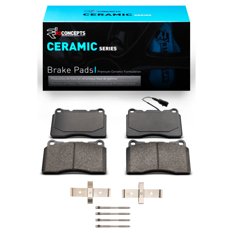 R1 Concepts R1 14-22 Maserati Ghibli Front Ceramic Pads & Hardware Kit