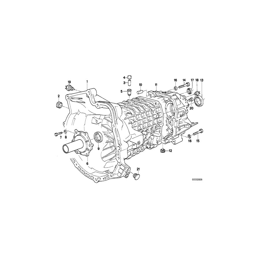 Genuine BMW 23111228075 E30 Roadster Transmission Cover (Inc. 325ix & Z1) | ML Performance US Car Parts