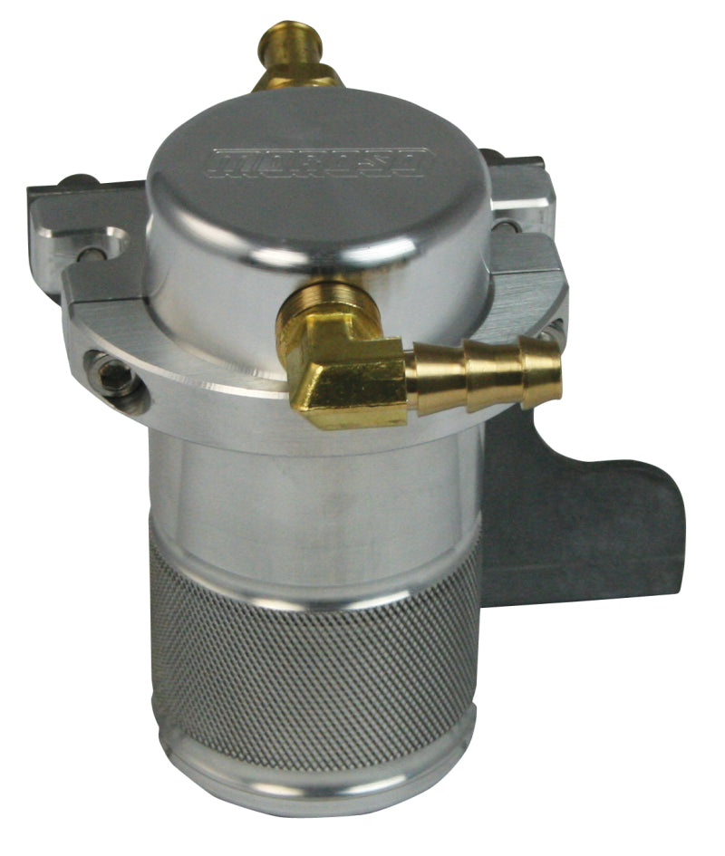 Moroso 10-15 Chevrolet Camaro SS (w/Edelbrock S.C.) Air/Oil Separator Catch Can - Billet Aluminum