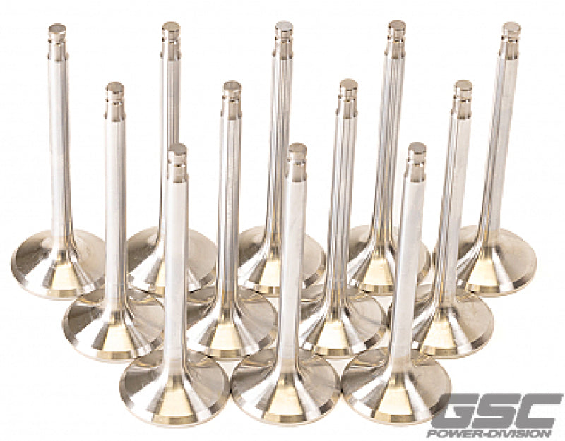 GSC Power Division GSC P-D Nissan VR38DETT 33.15mm Head +1mm OS 91.95mm Long 6.6mm Stem Exhaust Valve - Set of 12