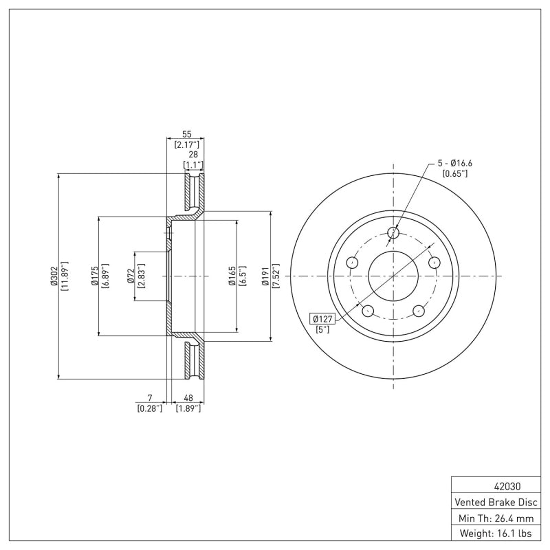 DFC 07-18 Jeep Wrangler Front GeoSPEC Coated Rotor