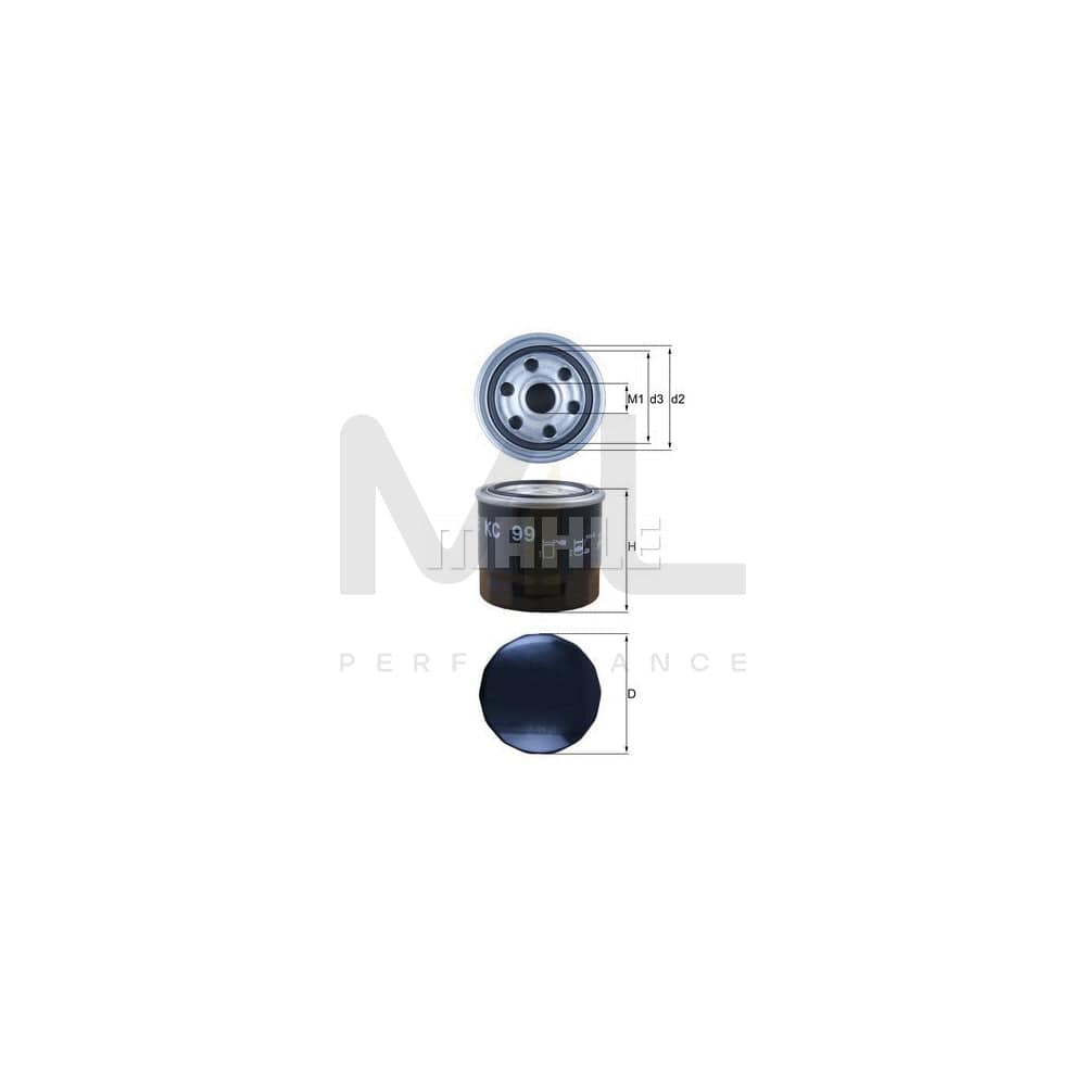 MAHLE ORIGINAL KC 99 Fuel filter for DAIHATSU Taft (F20) Spin-on Filter | ML Performance Car Parts