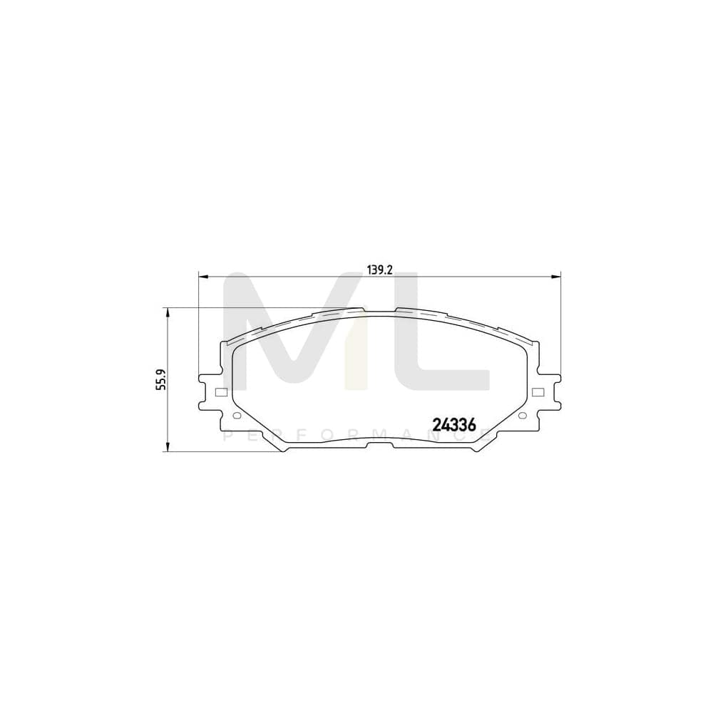 Brembo P 83 082 Brake Pad Set Excl. Wear Warning Contact | ML Performance Car Parts