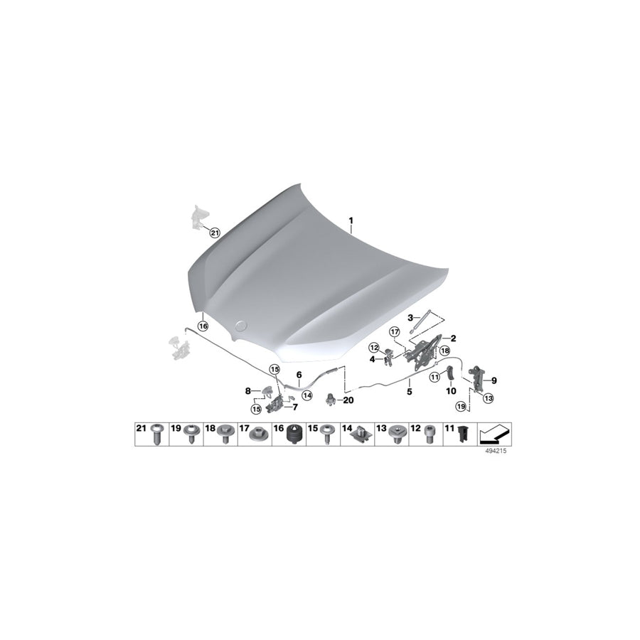 Genuine BMW 51438493554 G06 G05 G07 Clip SCHWARZ (Inc. X5) | ML Performance US Car Parts