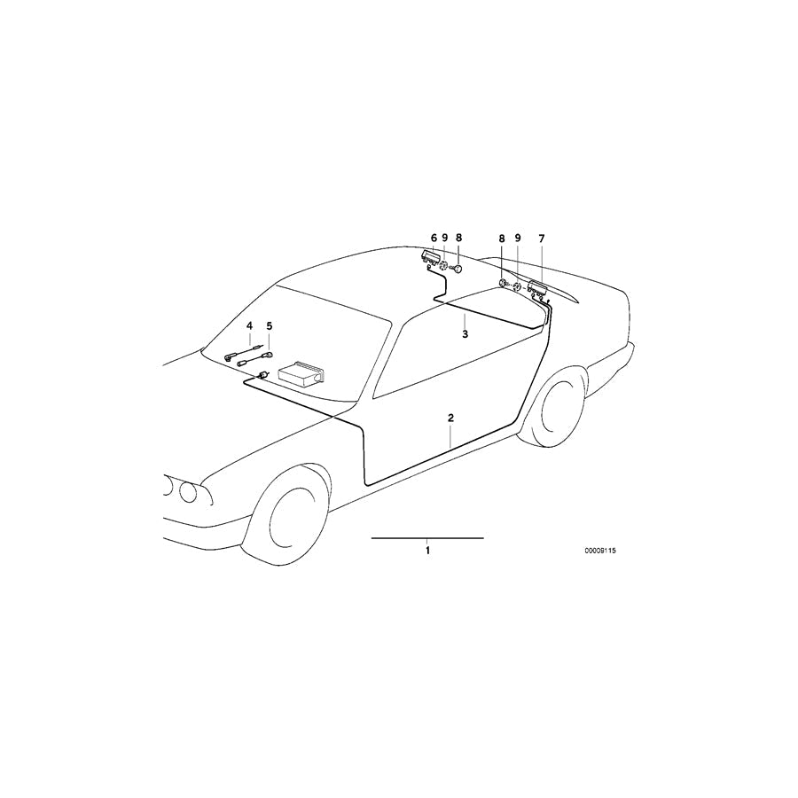 Genuine BMW 65258355126 E34 E32 Antenna Cable 5000MM (Inc. 530i, M5 3.6 & 730iL) | ML Performance US Car Parts