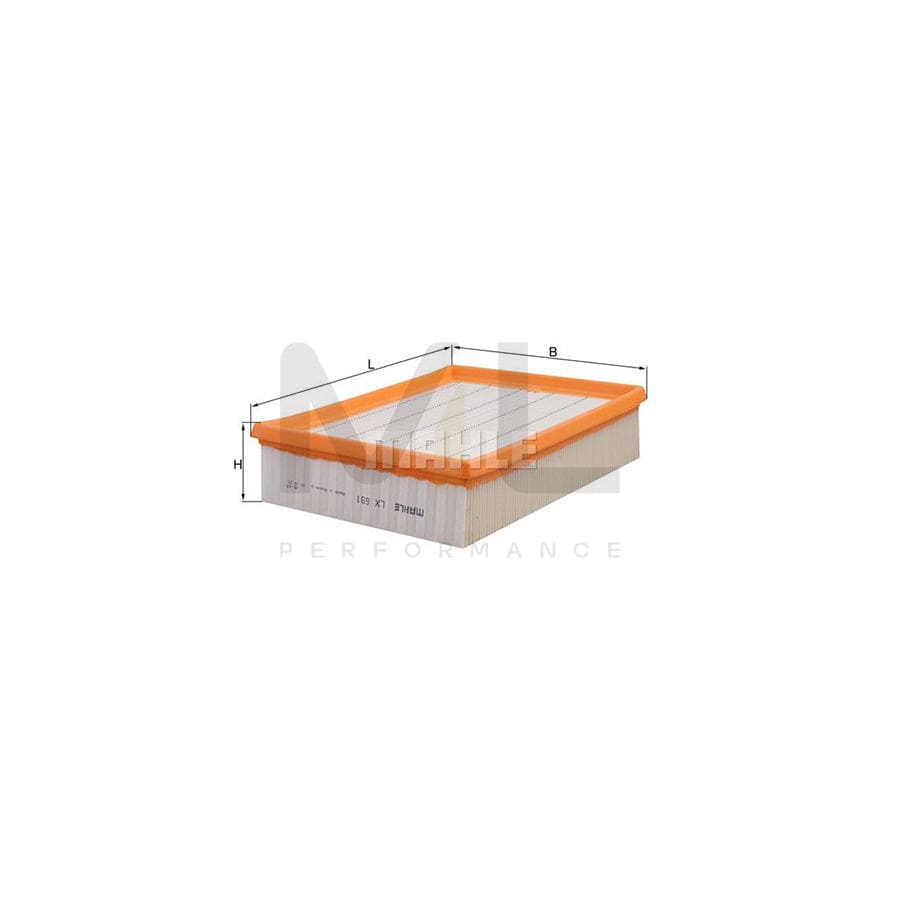 MAHLE ORIGINAL LX 691 Air Filter Filter Insert | ML Performance Car Parts
