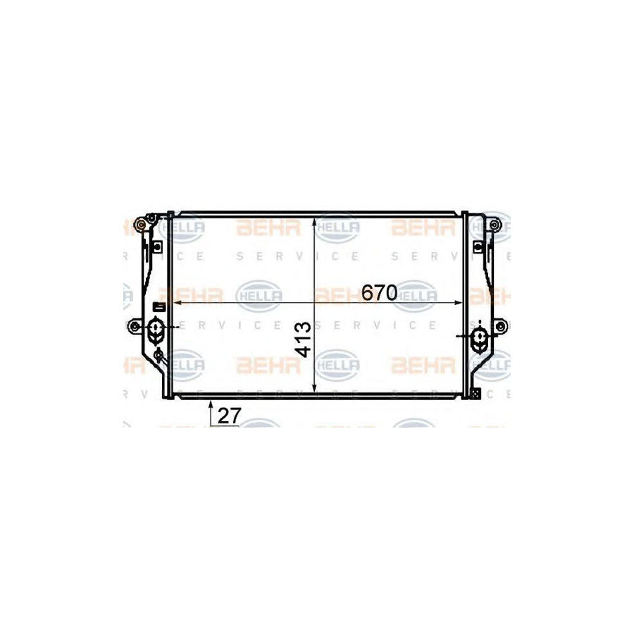 Hella 8MK 376 753-761 Engine Radiator For Toyota Rav4 III Off-Road (XA30)