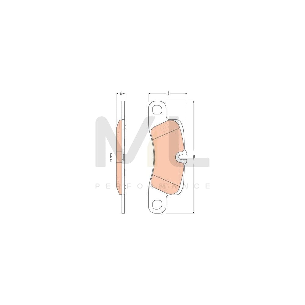 TRW Gdb1839 Brake Pad Set For Porsche Cayenne (9Pa) Prepared For Wear Indicator | ML Performance Car Parts