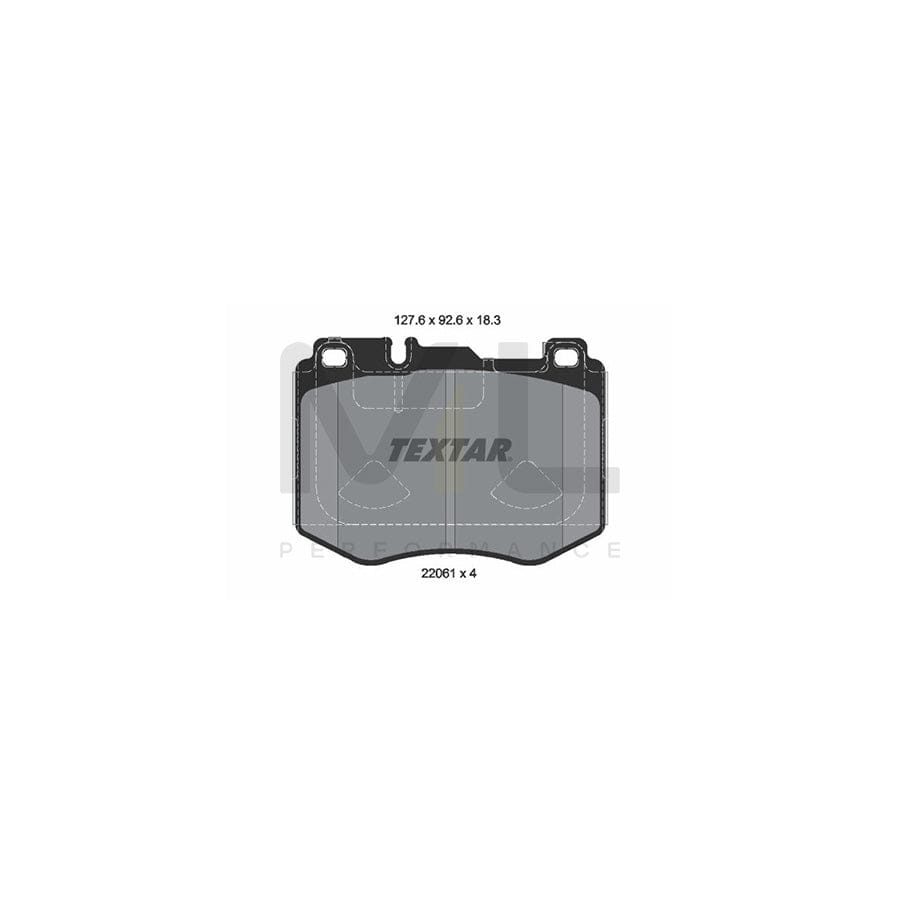 TEXTAR 2206103 Brake pad set prepared for wear indicator | ML Performance Car Parts