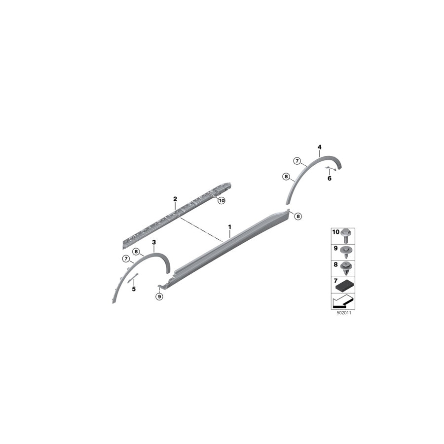 Genuine BMW 51779478301 G07 Wheel Arch Trim, Left Front (Inc. X7 40iX & X7 50iX) | ML Performance US Car Parts