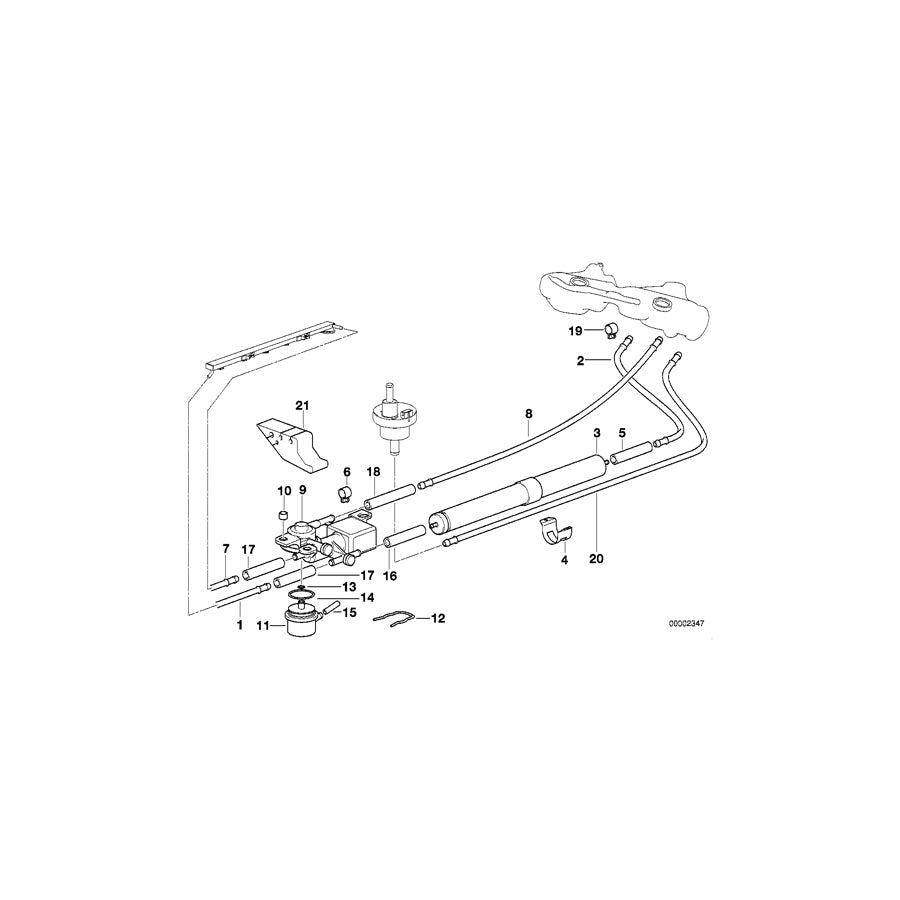 Genuine BMW 16131182875 E36 Pipe D= 8mm/RUN.LOSS (Inc. 323i, M3 & 323ti) | ML Performance US Car Parts