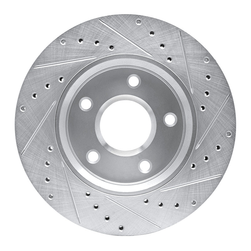 R1 Concepts R1 08-16 Chrysler Town & Country Front Left Drilled & Slotted Silver Brake Rotor