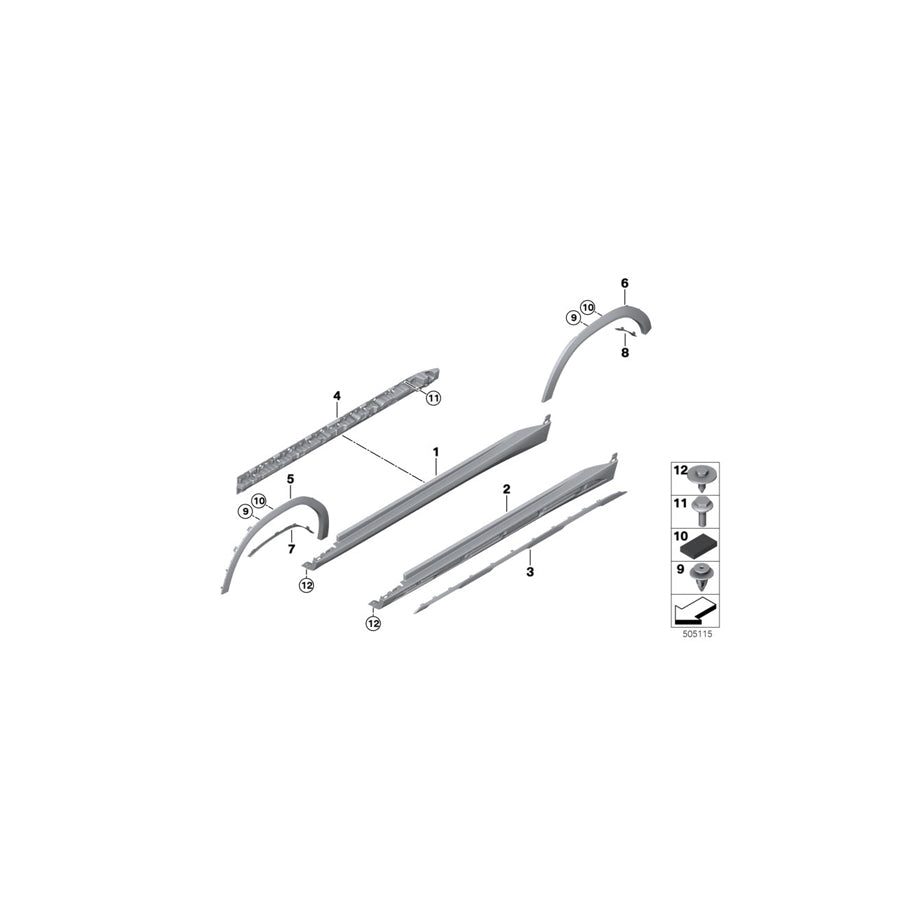 Genuine BMW 51778737307 G06 Left Door Sill Cover X-LINE (Inc. X6) | ML Performance US Car Parts