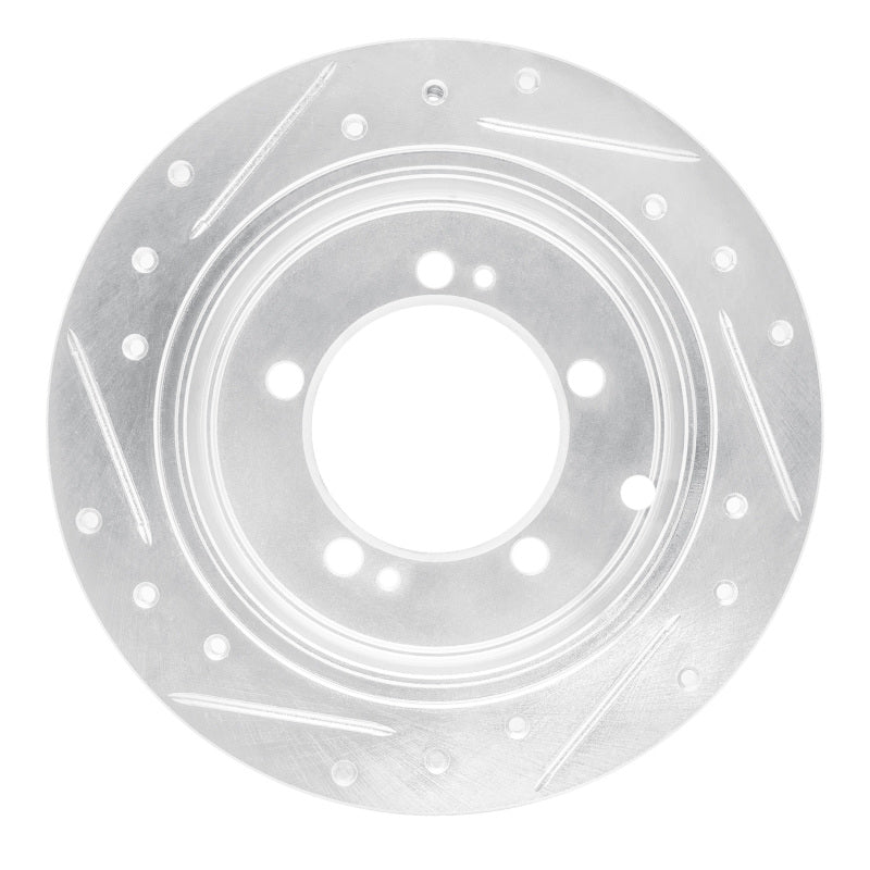 R1 Concepts R1 94-07 Chrysler SEBRING Rear Right Drilled & Slotted Silver Brake Rotor