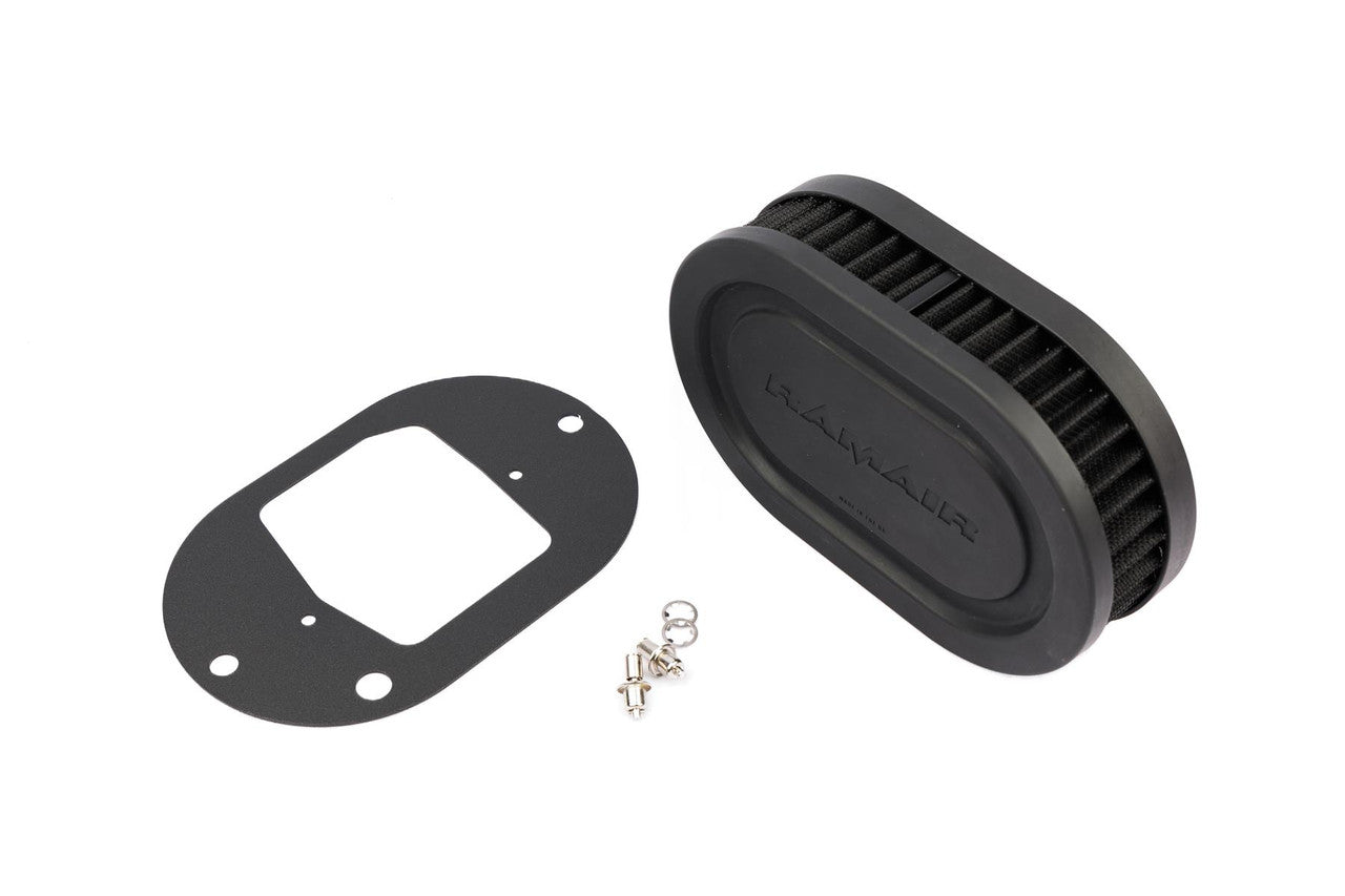 Ramair Pleated Carburettor Air Filter Baseplate to fit Weber 32/34 DFT 40mm Int Height