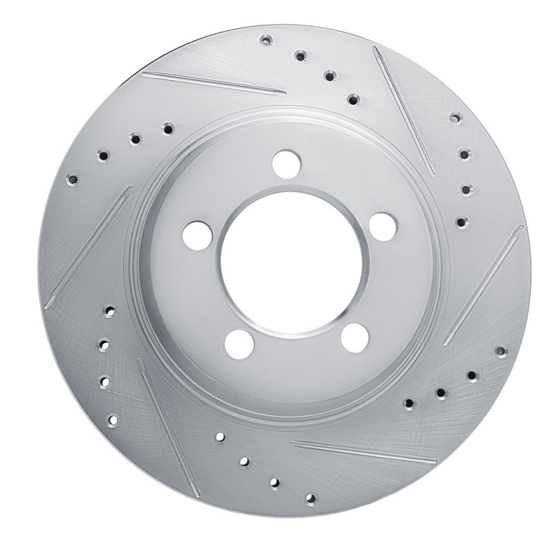 R1 Concepts R1 67-67 Ford Galaxie Front Right Drilled & Slotted Silver Brake Rotor