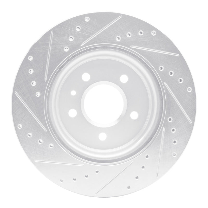 R1 Concepts R1 16-20 Buick Regal Sportback Rear Right Drilled & Slotted Silver Brake Rotor