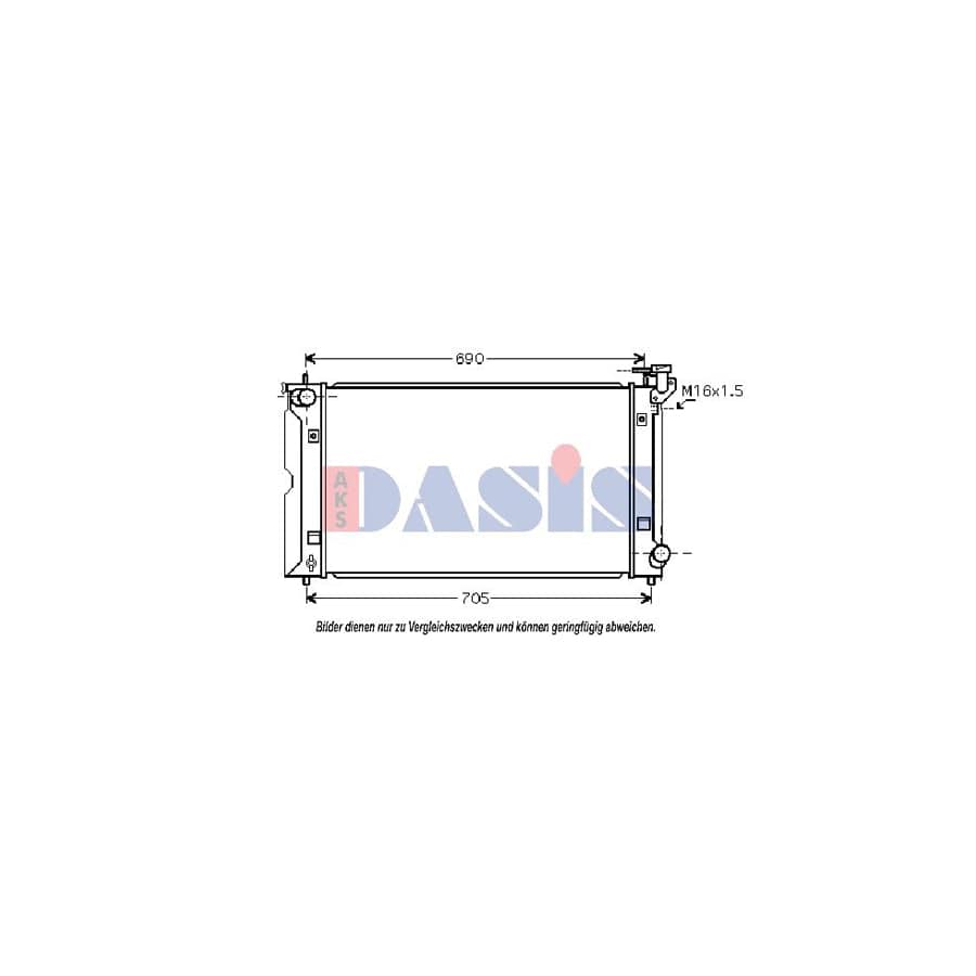 AKS Dasis 210141N Engine Radiator for Toyota Corolla