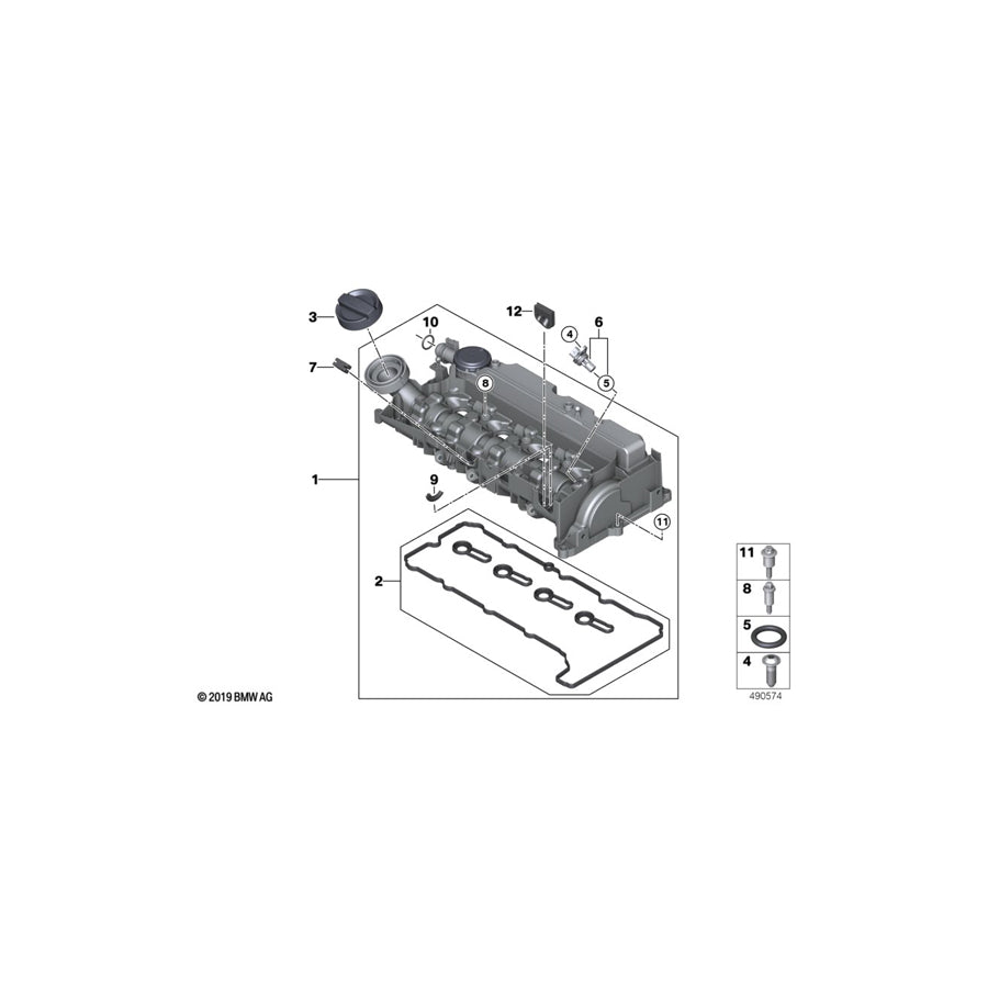 Genuine BMW 11128579962 G31 G01 G20 Cylinder Head Cover (Inc. 620d, 320d & X4 20dX) | ML Performance US Car Parts