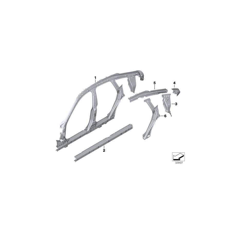 Genuine BMW 41007333994 F34 Tension Band Column C, Right (Inc. 320iX, 335i & 340i) | ML Performance US Car Parts