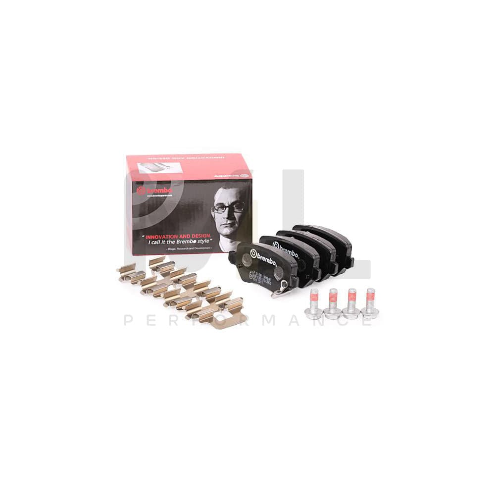 Brembo P 59 038 Brake Pad Set With Acoustic Wear Warning, With Brake Caliper Screws | ML Performance Car Parts