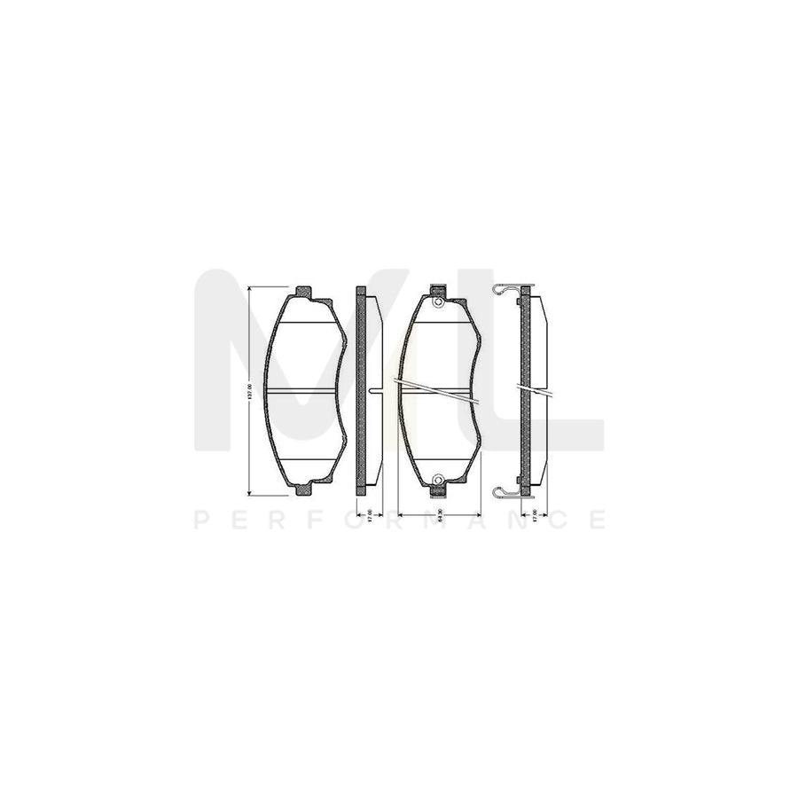 Bosch 0986Tb2171 Brake Pad Set Excl. Wear Warning Contact, With Accessories | ML Performance Car Parts