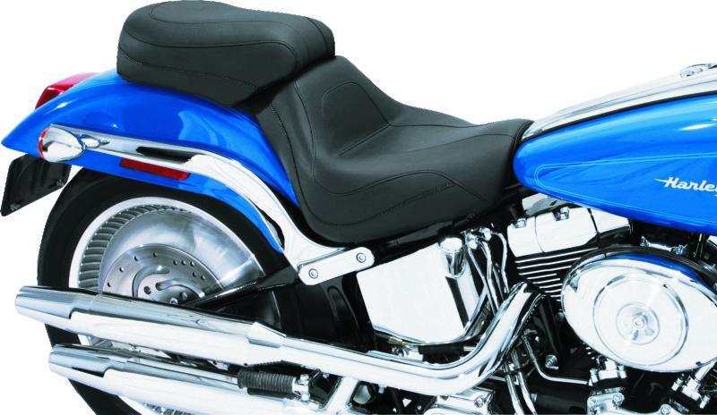 Mustang Motorcycle Mustang 00-07 Harley Softail Deuce Sport Touring Solo Seat - Black