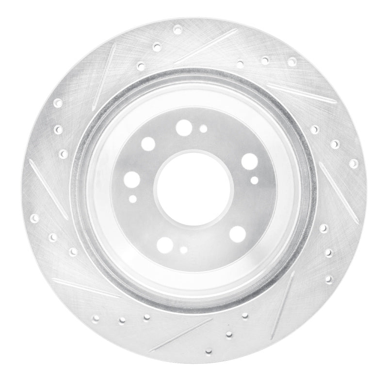 R1 Concepts R1 2005-2012 Acura RL Rear Right Drilled & Slotted Silver Brake Rotor