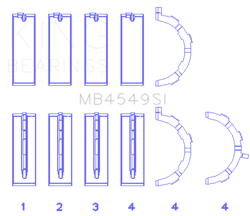 King Engine Bearings Ford EcoBoost 3.5L/3.7L V6 Main Bearing Set - Size STD