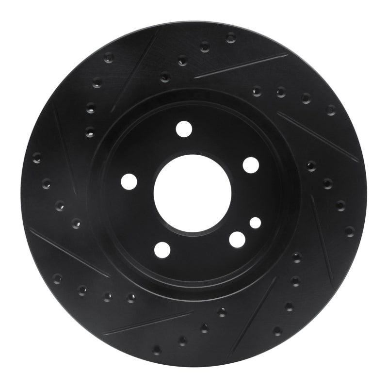 R1 Concepts R1 94-97 Mercedes-Benz C280 Front Right Drilled & Slotted Black Brake Rotor