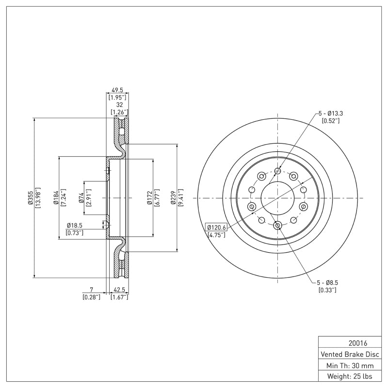 DFC 00-06 Jaguar XJR Front GeoSPEC Coated Rotor