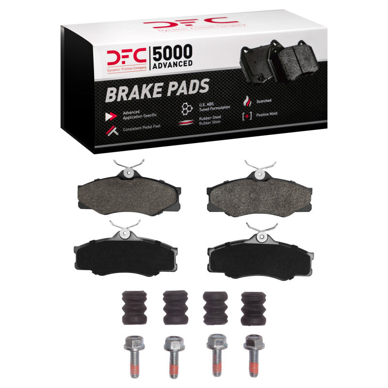 DFC 86-91 Volkswagen VanAGON Front 5000 Advanced Semi Metallic Brake Pads and Hardware Kit
