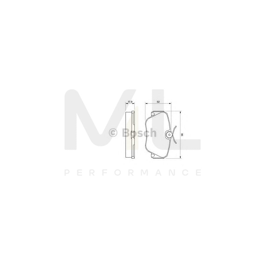 Bosch 0986468902 Brake Pad Set Suitable For Mercedes-Benz 190 (W201) Front Axle, Rear Axle | ML Performance Car Parts