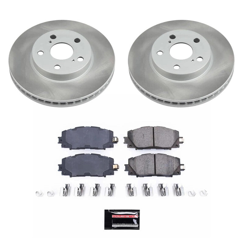 PowerStop Power Stop 12-15 Toyota Prius Plug-In Front Semi-Coated Rotor Kit