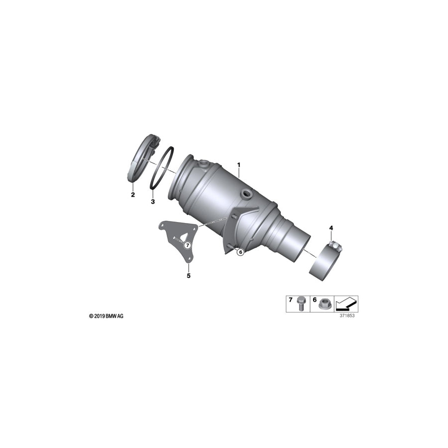 Genuine BMW 18328608158 I15 Holder Catalytic Converter Near Engine (Inc. i8) | ML Performance US Car Parts