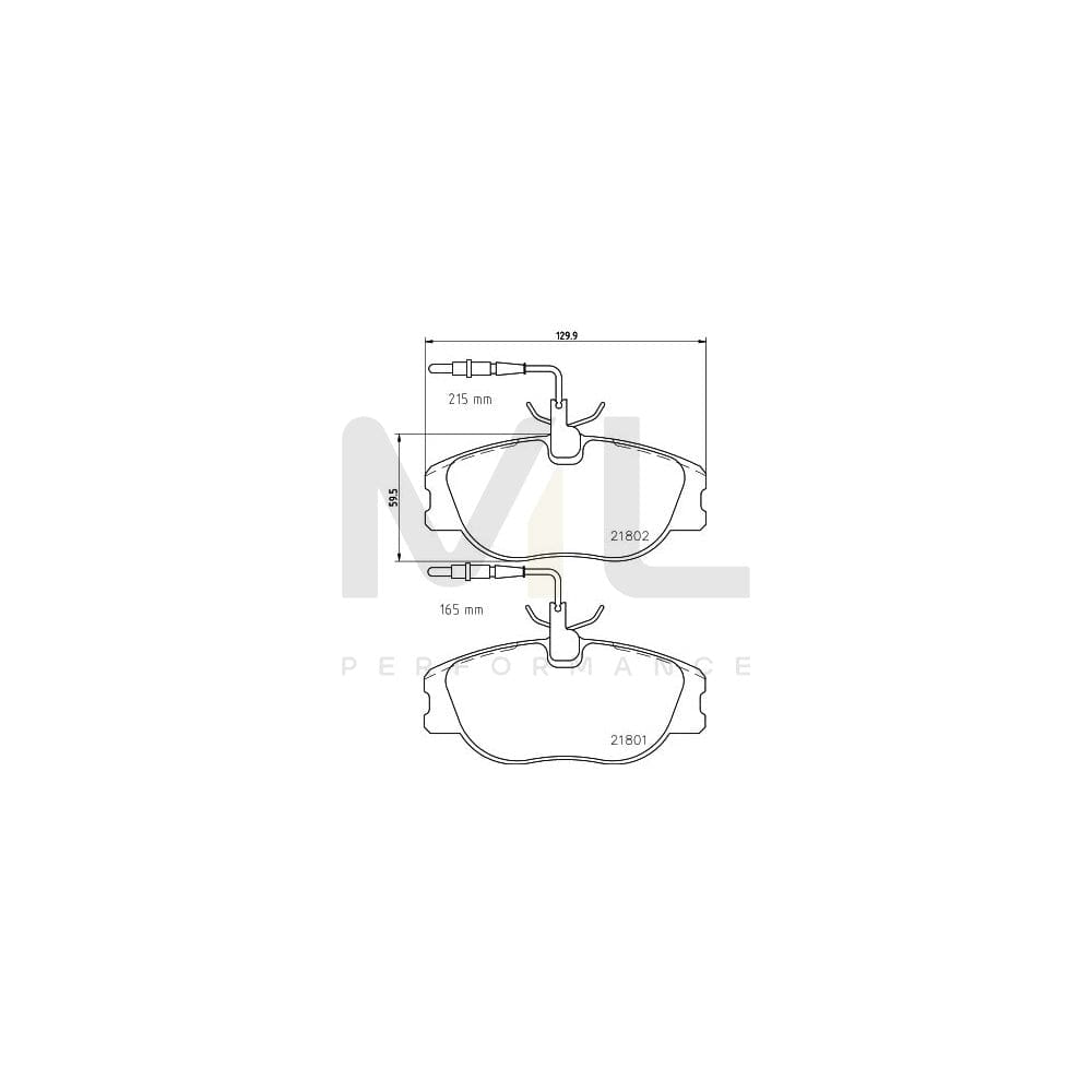 Hella 8DB 355 018-171 Brake Pad Set With Integrated Wear Warning Contact, With Brake Caliper Screws