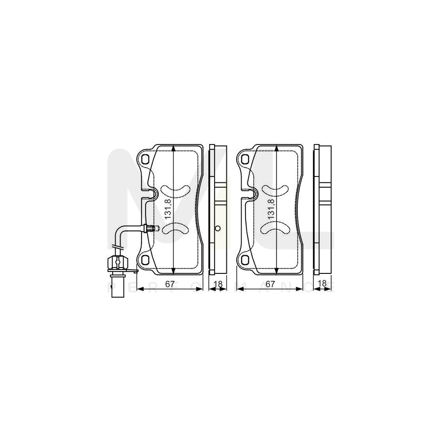 Bosch 0986Tb3221 Brake Pad Set For Audi R8 With Integrated Wear Sensor | ML Performance Car Parts