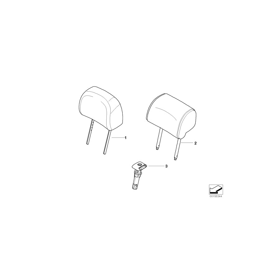 Genuine BMW 52103410626 E83 Guide Right GRAU (Inc. X3) | ML Performance US Car Parts