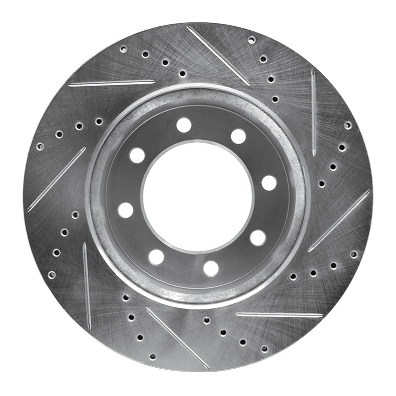R1 Concepts R1 09-25 Dodge Ram 3500 Front Left Drilled & Slotted Silver Brake Rotor