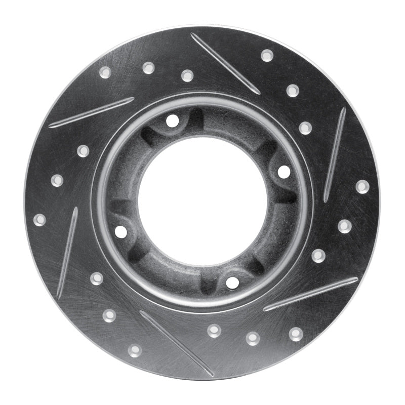 R1 Concepts R1 76-81 Honda Accord Hatchback Front Left Drilled & Slotted Silver Brake Rotor